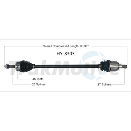 Surtrack Axle Cv Axle Shaft, Hy-8303 HY-8303